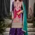 Pink chinon heavy embroidery chinon palazzo suits