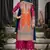 Orange chinon heavy embroidery chinon palazzo suits