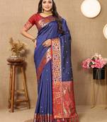 Soft Paithani Silk Blend Saree With Minakari Weaving Pallu |Paithani Special|Sale|