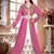 Pink and White Georgette Zari Work Kaftan
