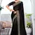 Black Heavy Zari Embroidered Siroski Stone Border Art Silk Party Wear Saree With Matching Blouse Piece