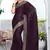 Purple Heavy Zari Embroidered Siroski Stone Border Art Silk Party Wear Saree With Matching Blouse Piece