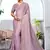 Lavender Heavy Zari Embroidered Siroski Stone Border Art Silk Party Wear Saree With Matching Blouse Piece