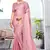 Pink Heavy Zari Embroidered Siroski Stone Border Art Silk Party Wear Saree With Matching Blouse Piece