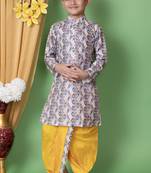 Multicolor Dupion Silk Sequin Work Dhoti Kurta Set