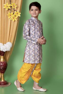 Multicolor Dupion Silk Sequin Work Dhoti Kurta Set 4