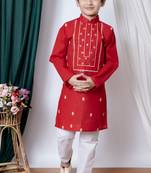 Nfc creation embroidery work cotton kurta and pajama set for boys