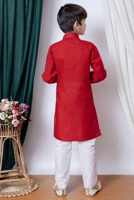 Nfc creation embroidery work cotton kurta and pajama set for boys 2