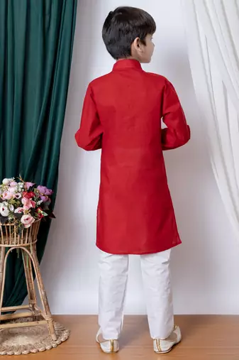 Nfc creation embroidery work cotton kurta and pajama set for boys