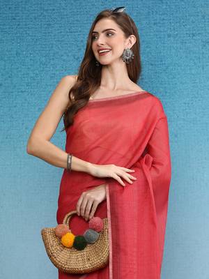 Cotton Zari Tissue Printed Saree With Blouse Piece 3