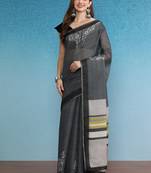 Cotton Zari Tissue Printed Saree With Blouse Piece