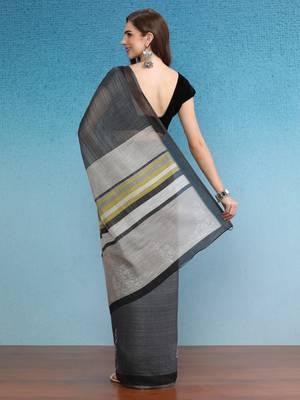 Cotton Zari Tissue Printed Saree With Blouse Piece 2