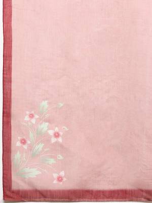 Cotton Zari Tissue Printed Saree With Blouse Piece 5