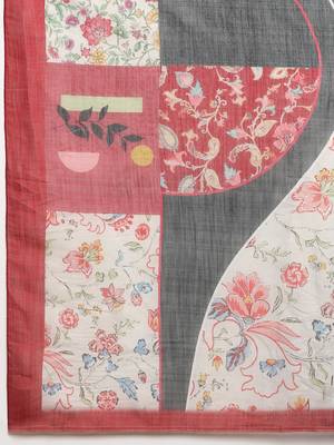Cotton Zari Tissue Printed Saree With Blouse Piece 5