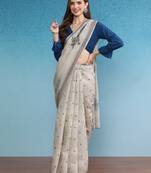 Cotton Zari Tissue Printed Saree With Blouse Piece