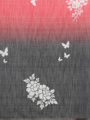 Cotton Zari Tissue Printed Saree With Blouse Piece 5