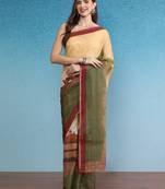 Cotton Zari Tissue Printed Saree With Blouse Piece