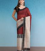 Cotton Zari Tissue Printed Saree With Blouse Piece