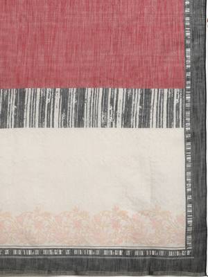Cotton Zari Tissue Printed Saree With Blouse Piece 4