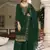 Green georgette embroidery designer sharara suit