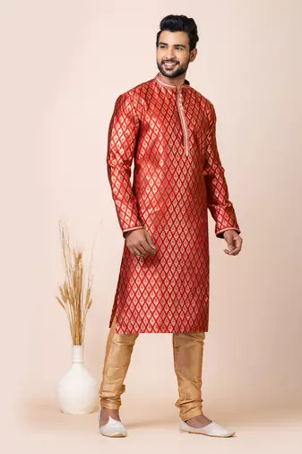 Roykals-Premium Designer Festive Wear Special Readymade Men's Kurta Pyjama