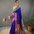 Designer Blue Paithani Saree, South India Wedding Saree 