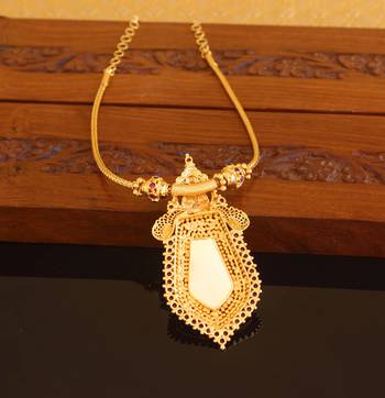 Kerala style gold plated temple palakka necklace 4