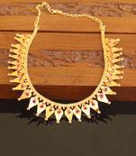 Kerala style gold plated thalikottam necklace