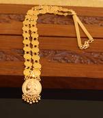 Kerala style gold plated temple coin necklace