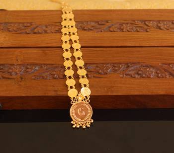 Kerala style gold plated temple coin necklace 3