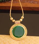 Kerala style gold plated palakka neckace
