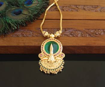 Kerala style gold plated kathakali palakka necklace 1