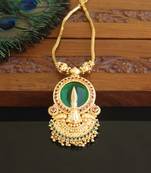 Kerala style gold plated kathakali palakka necklace