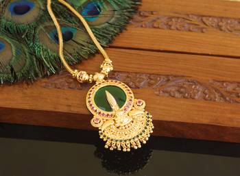 Kerala style gold plated kathakali palakka necklace 3