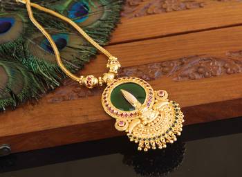 Kerala style gold plated kathakali palakka necklace 4