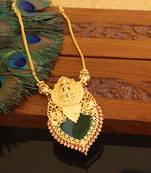 Kerala style gold plated palakka temple necklace
