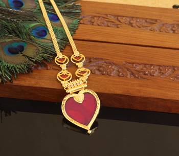 Kerala style gold plated palakka neckace 1