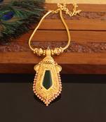 Kerala style gold plated nagapadam palakka necklace