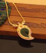 Kerala style gold plated mango palakka necklace