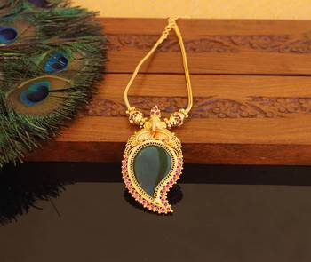 Kerala style gold plated mango palakka necklace 2