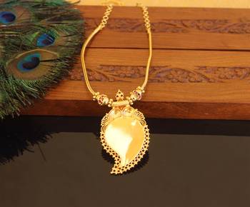 Kerala style gold plated mango palakka necklace 4