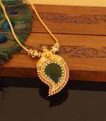 Kerala style gold plated mango palakka necklace