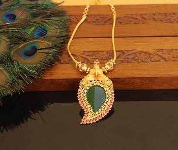 Kerala style gold plated mango palakka necklace 2