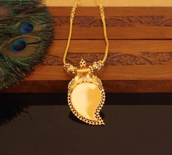 Kerala style gold plated mango palakka necklace 3