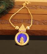 Kerala style gold plated palakka temple necklace