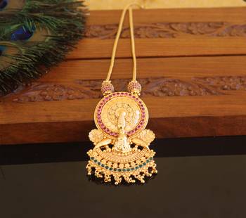 Kerala style gold plated kathakali palakka necklace 1