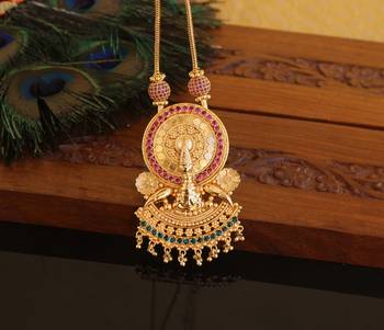 Kerala style gold plated kathakali palakka necklace 3