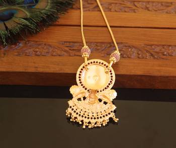 Kerala style gold plated kathakali palakka necklace 4