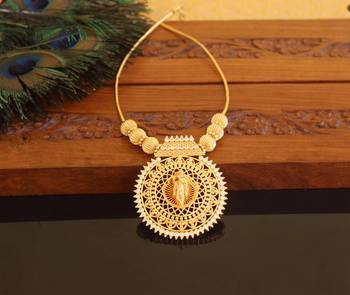 Kerala style gold plated krishna necklace 1