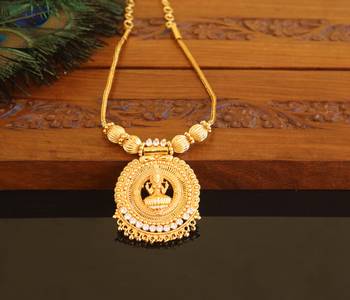 Kerala style gold plated temple necklace 1